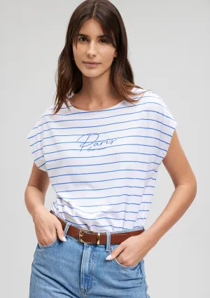 Paris Printed Striped T-Shirt