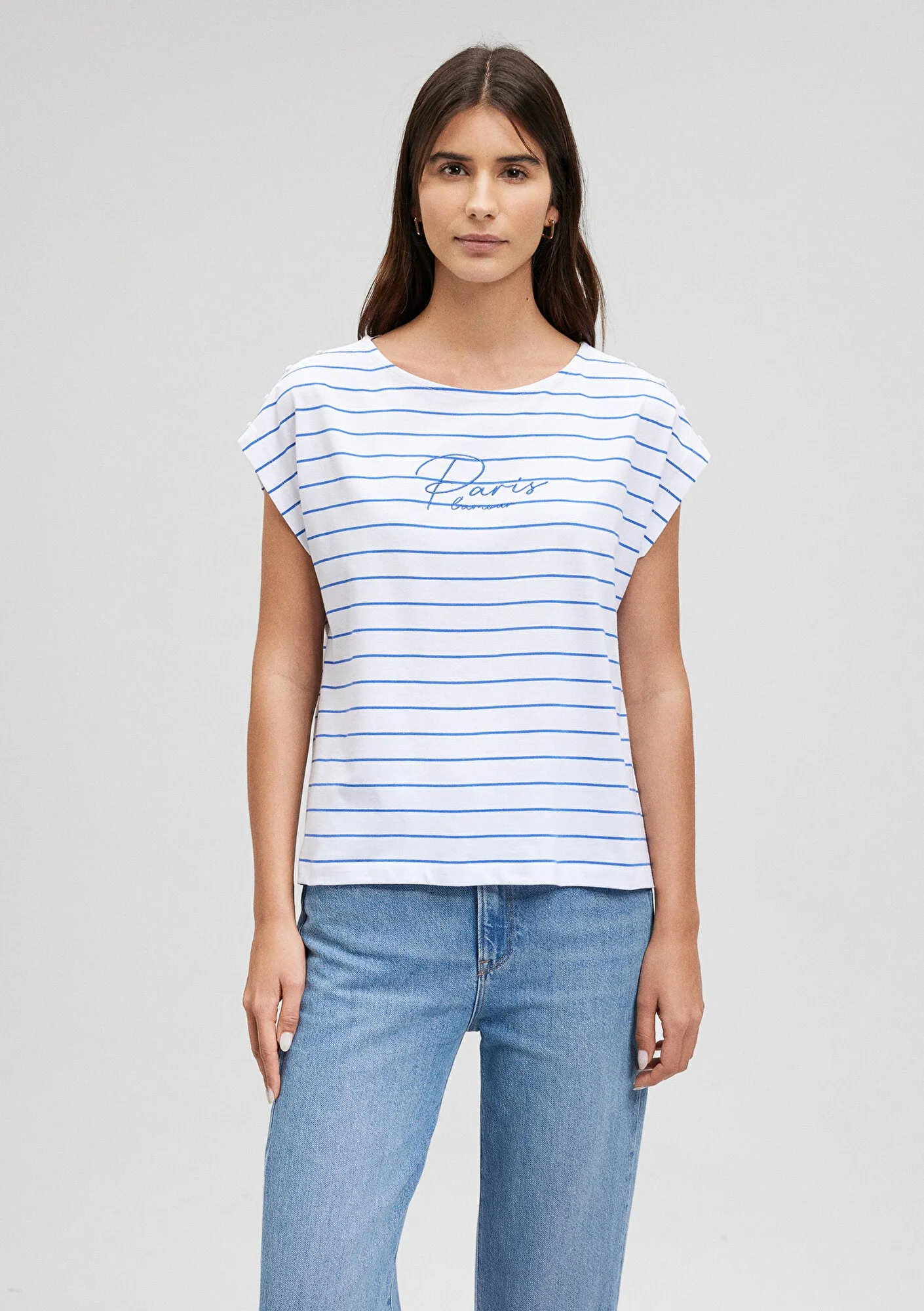 Paris Printed Striped T-Shirt