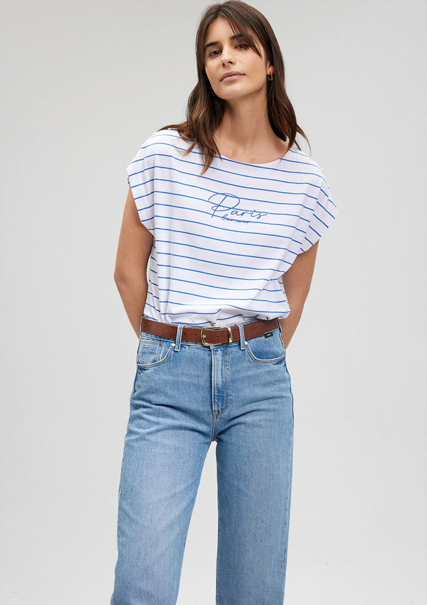 Paris Printed Striped T-Shirt