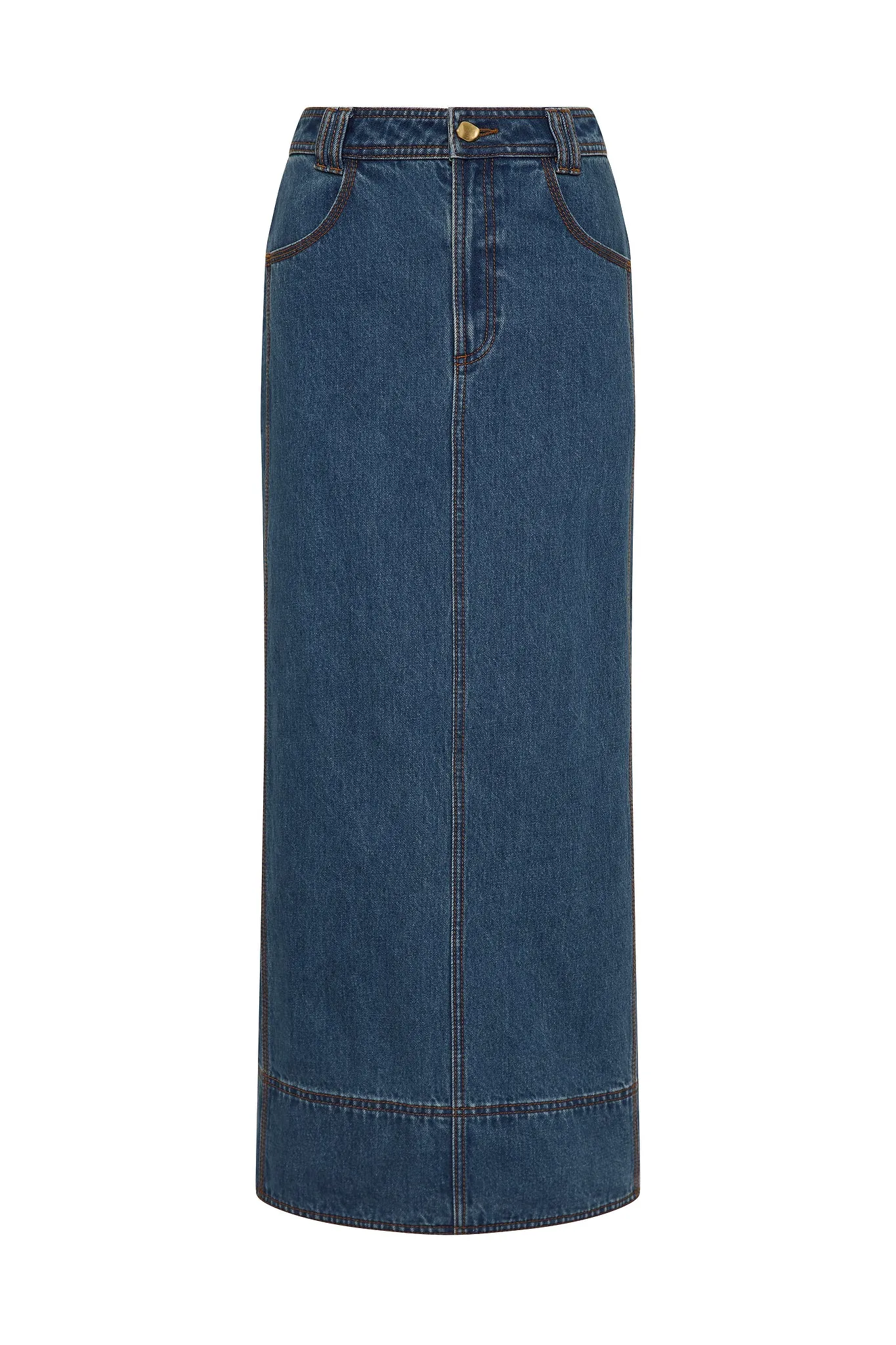 Phoenix Denim Midi Skirt