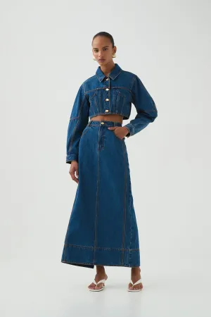 Phoenix Denim Midi Skirt