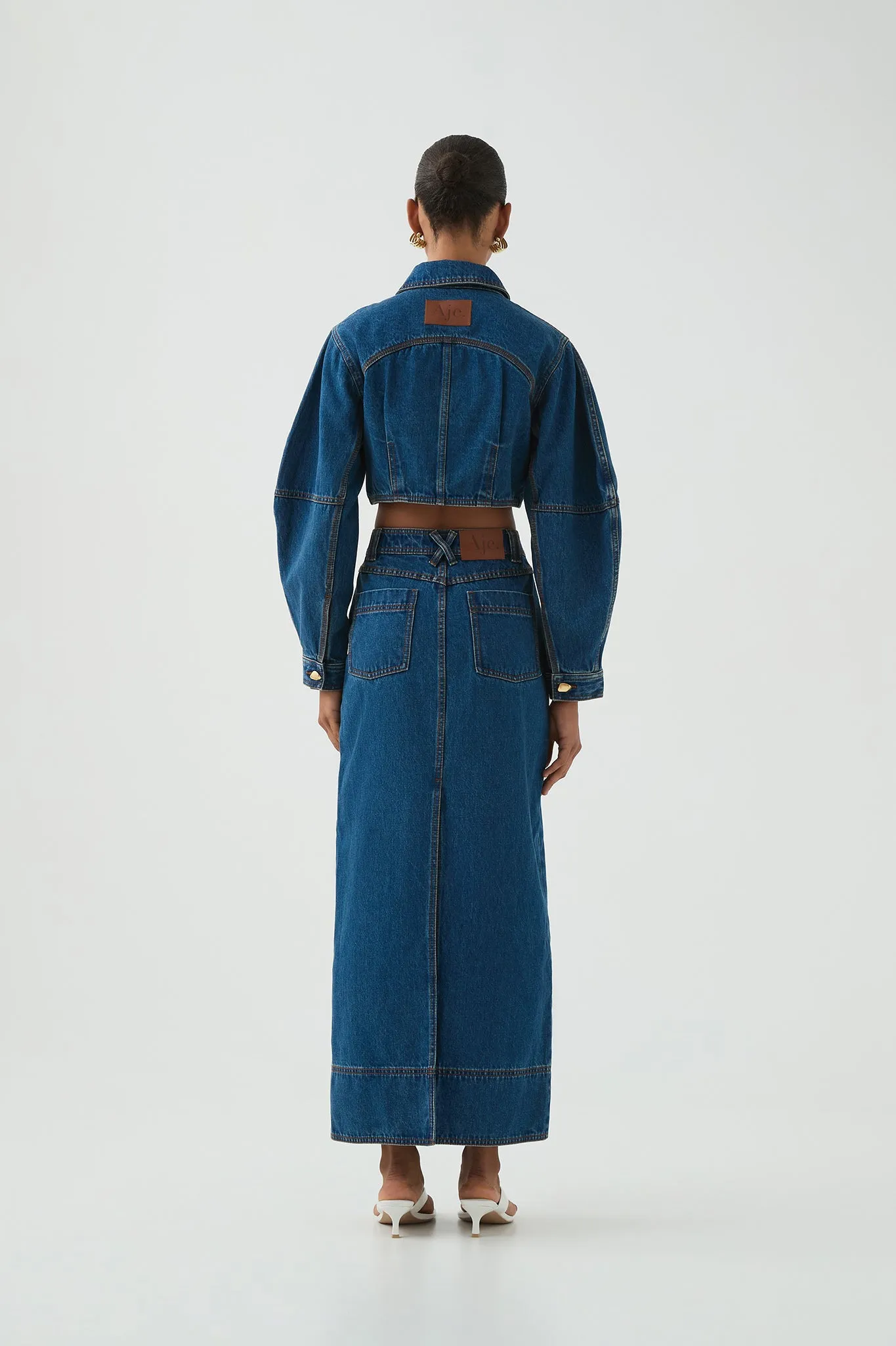 Phoenix Denim Midi Skirt