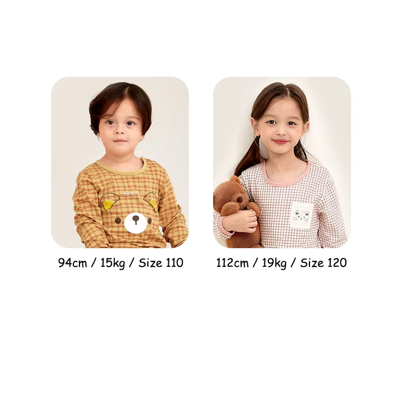 Pink Checked Meow Sleep Set (Comfy-Fit) 2308U05