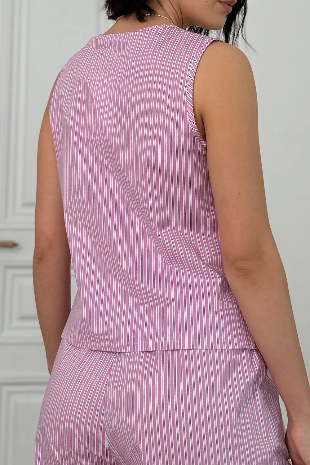Pink cotton suit