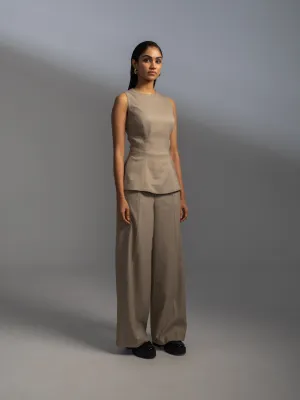 PINSTRIPE BEIGE SET