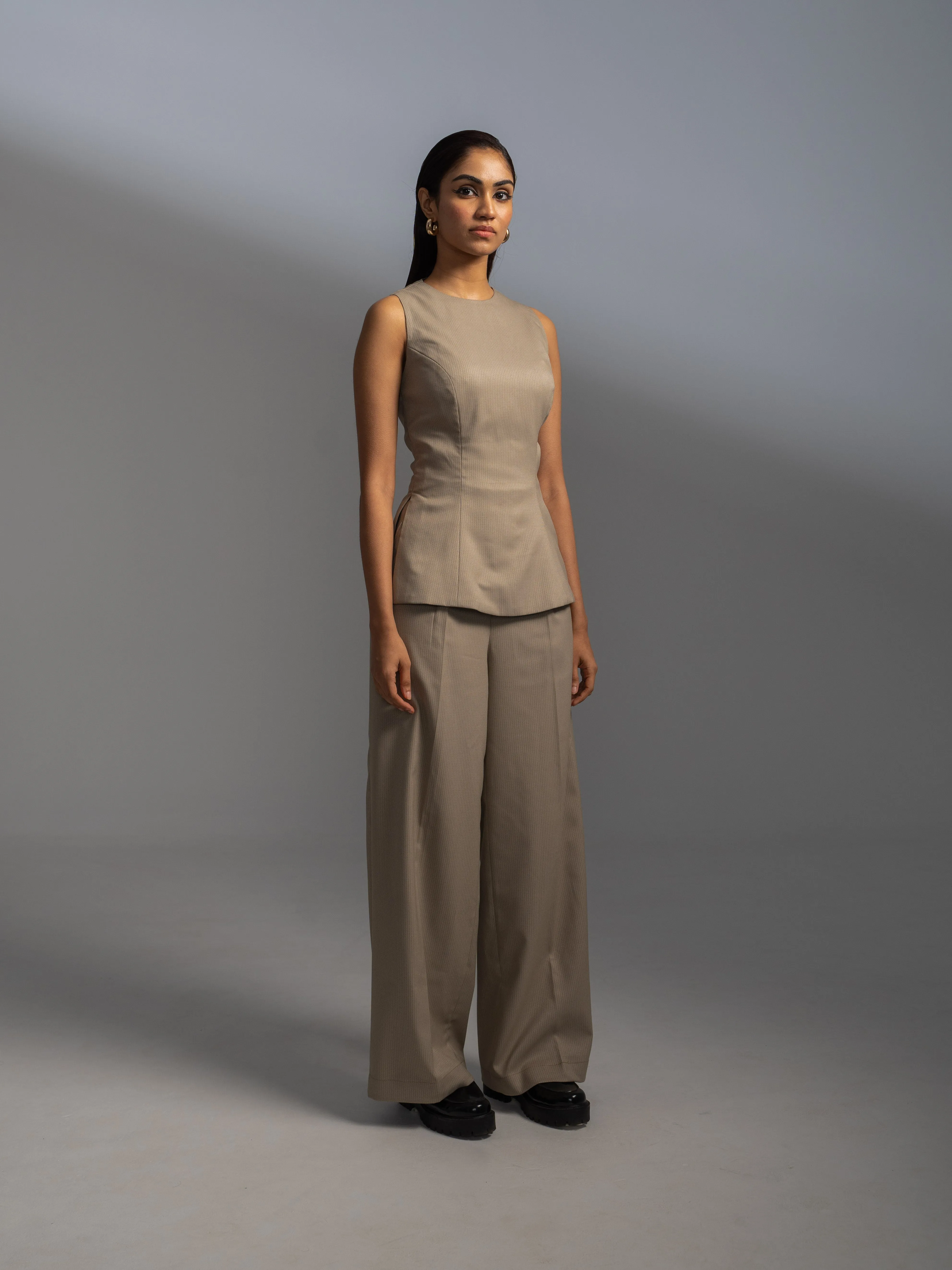 PINSTRIPE BEIGE SET