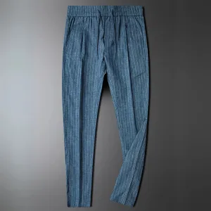 Pinstripe Relaxed Tapered Pants