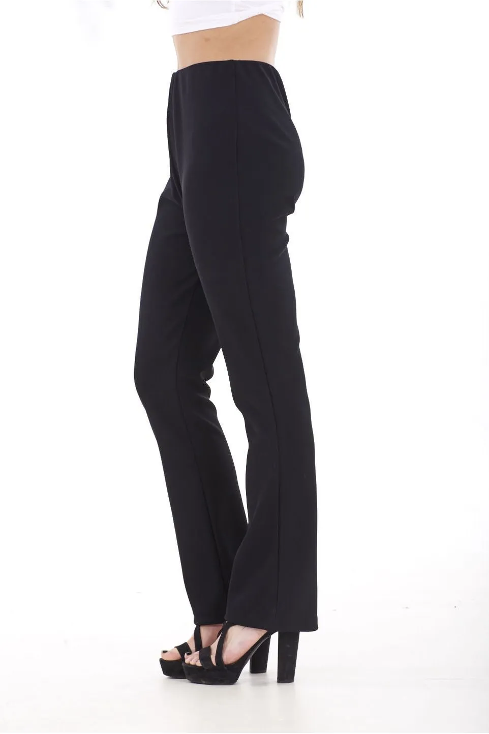 Plus Size Bootleg Ribbed Trouser