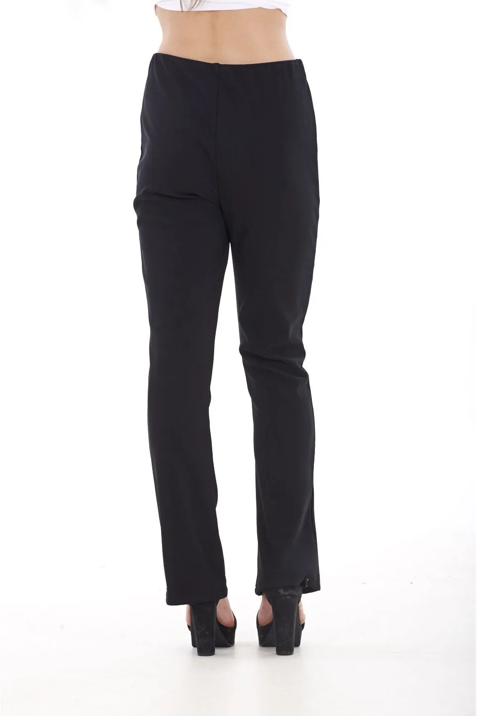 Plus Size Bootleg Ribbed Trouser