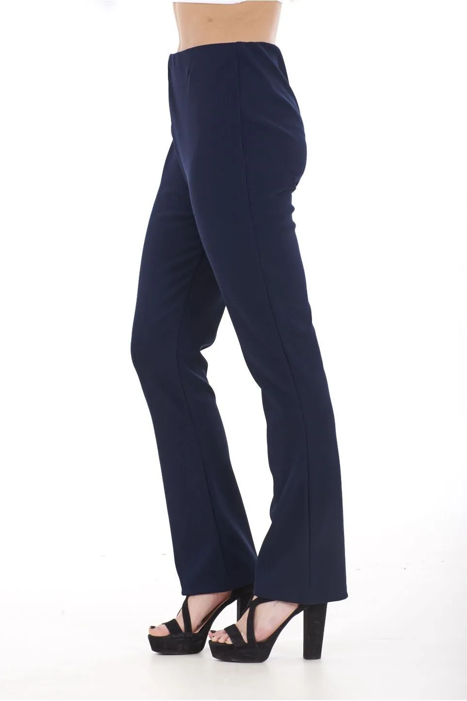 Plus Size Bootleg Ribbed Trouser