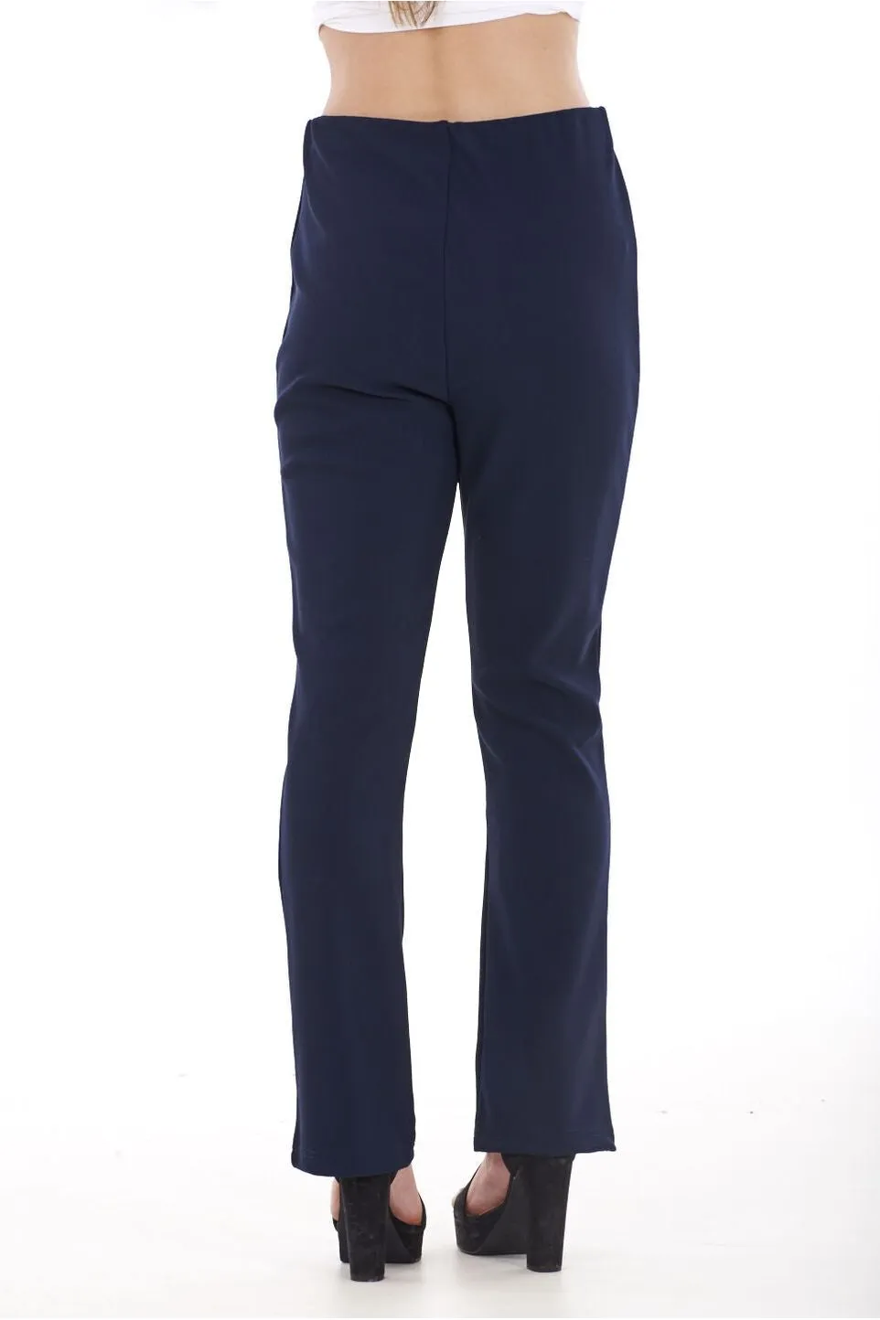 Plus Size Bootleg Ribbed Trouser