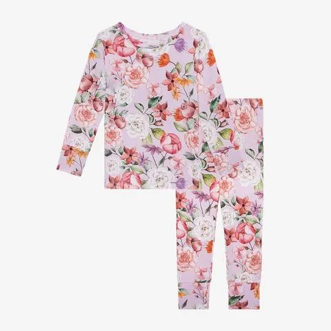 Posh Peanut Pari-L/S Basic Pajama Pastel Purple