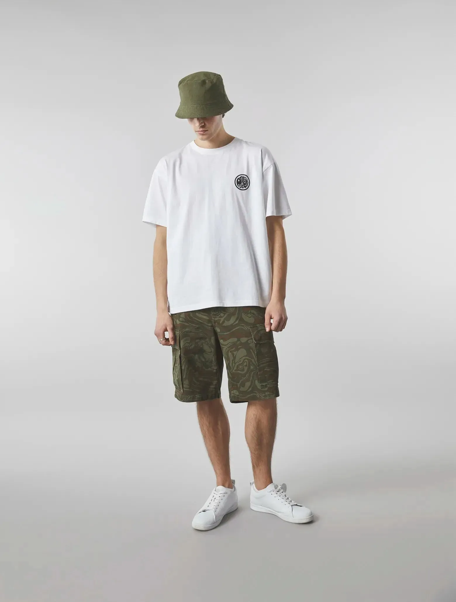 Pretty Green Franklin Oversized T-Shirt In White