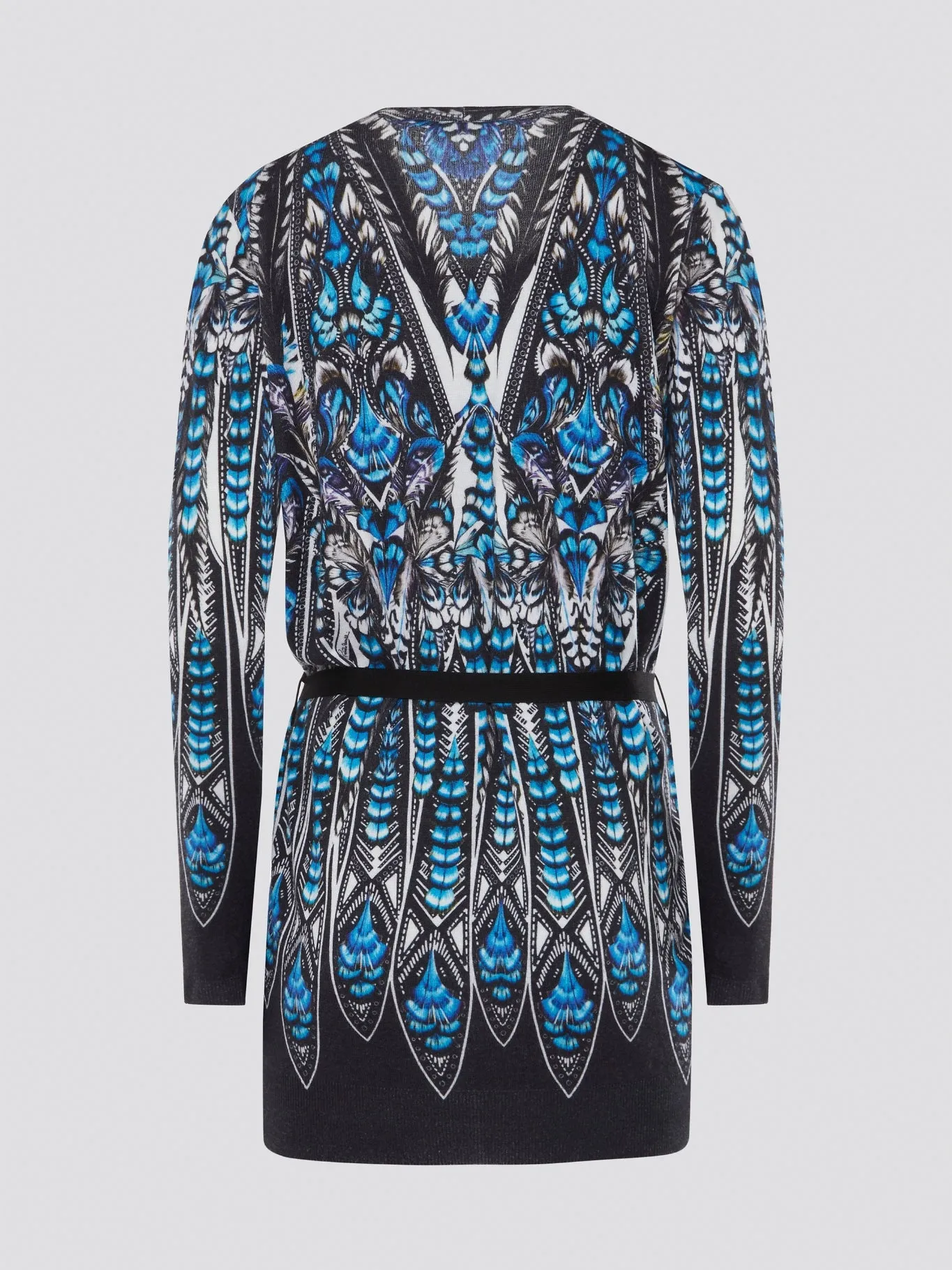 Printed Tie-Front Cardigan