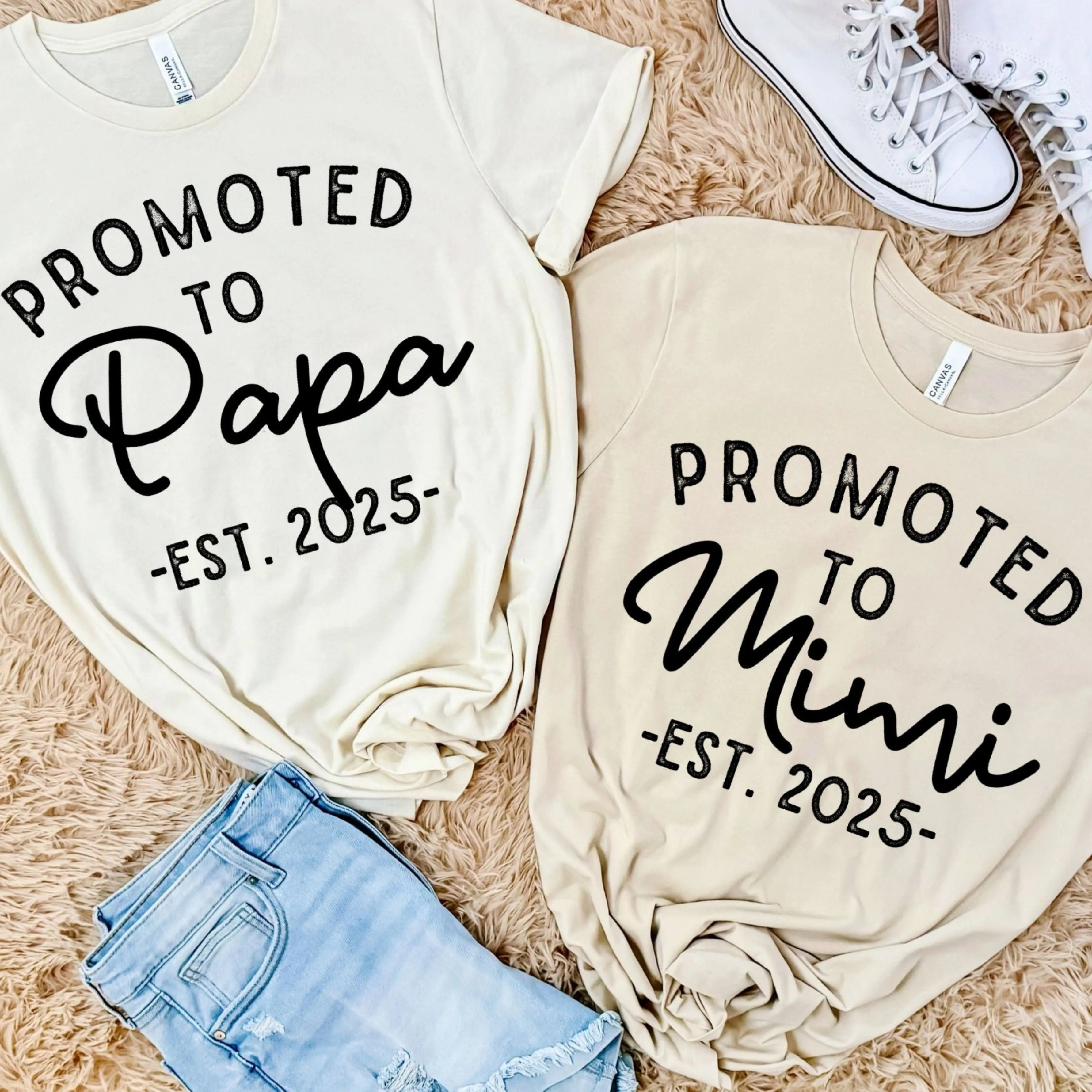 Promoted to Grandma / Grandpa Est - Customize the EST year!