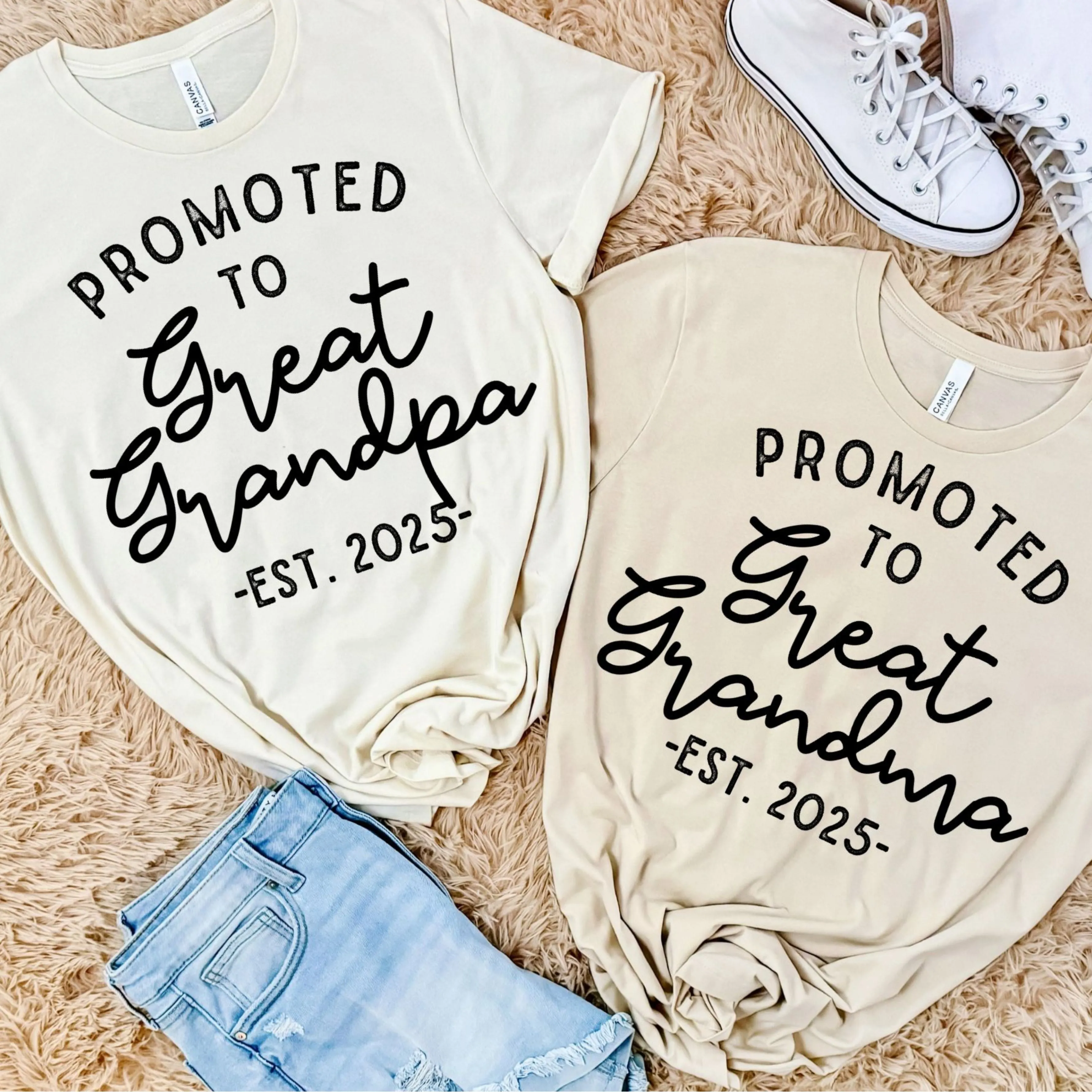 Promoted to Grandma / Grandpa Est - Customize the EST year!