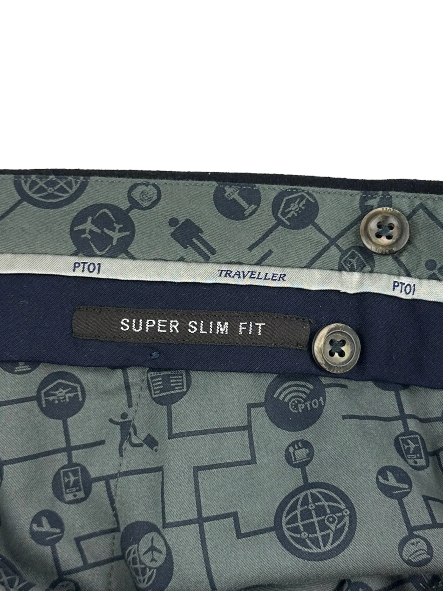 PT01 Navy Flannel Trousers
