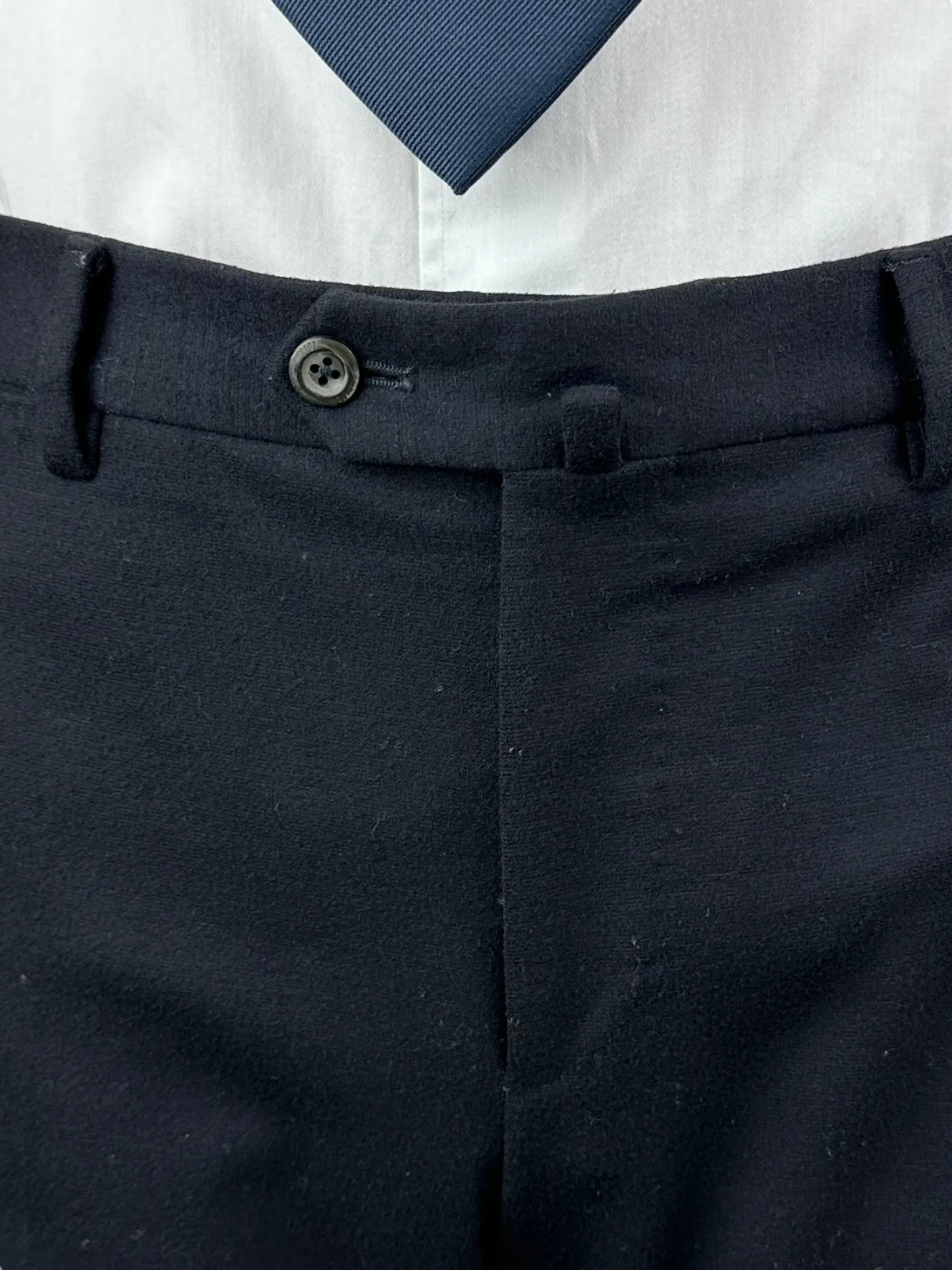 PT01 Navy Flannel Trousers