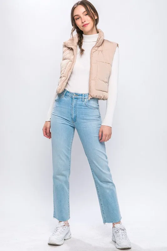Puffer Vest With Pockets in 5 Fall Colors