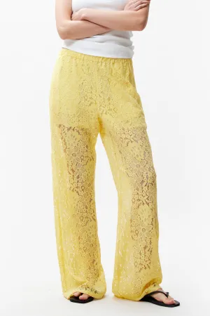 PULL ON LACE PANTS - CITRON