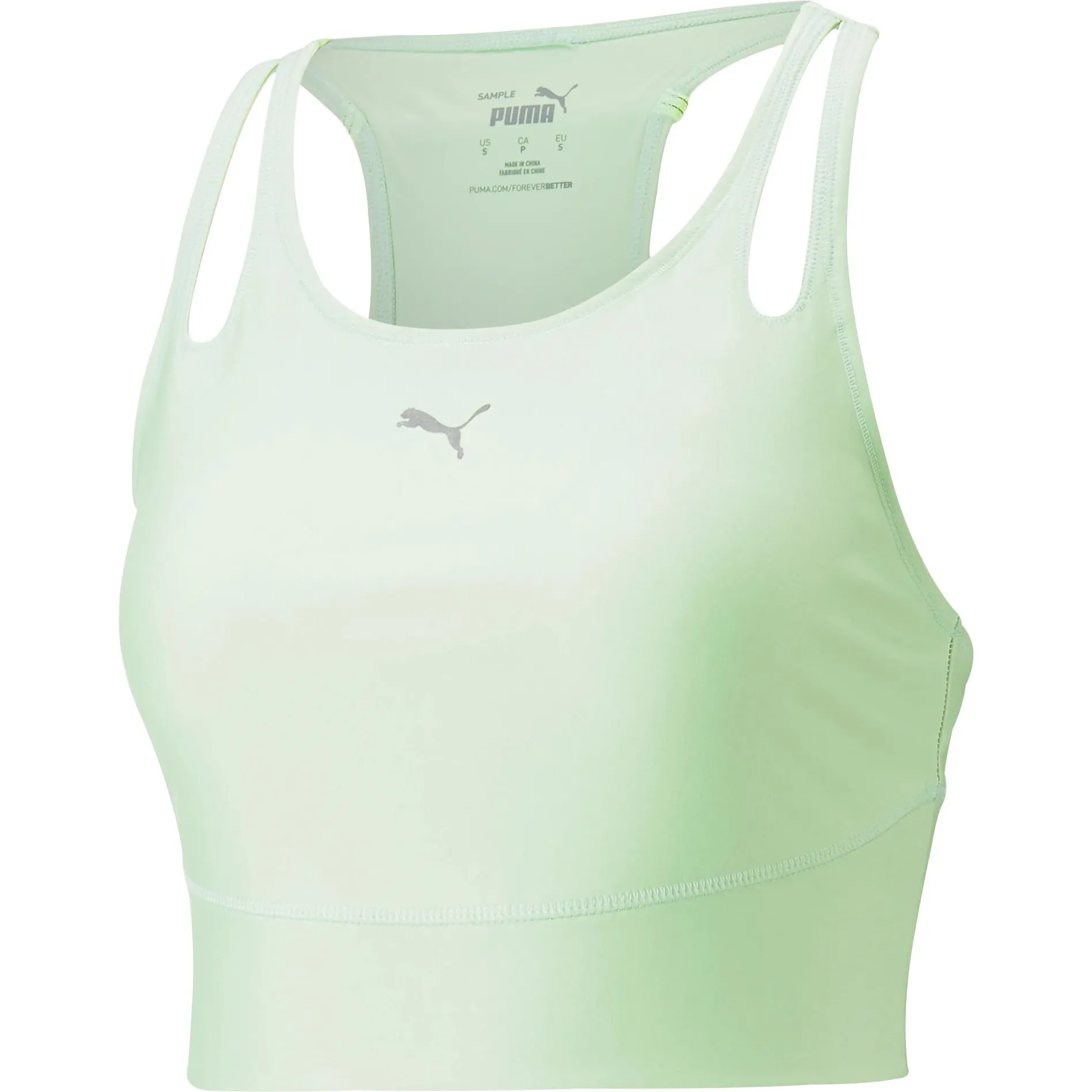 Puma Run Ultraform Womens Running Cropped Vest Tank Top - Green
