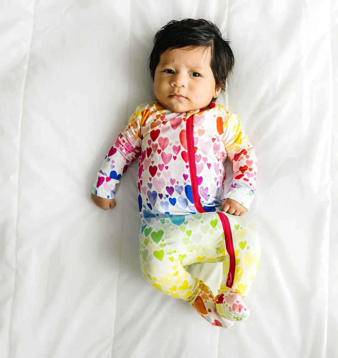 Rainbow Hearts Footie