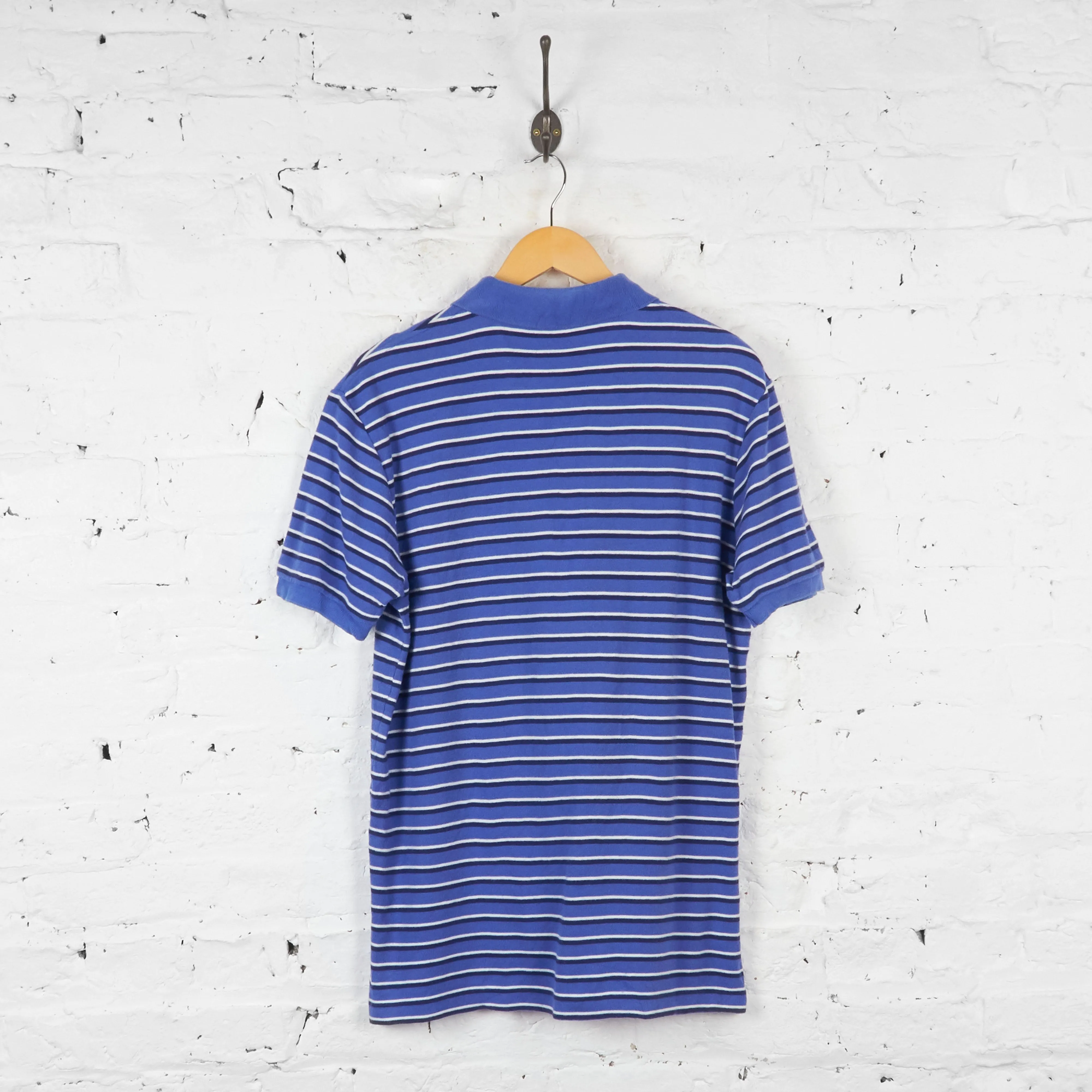 Ralph Lauren Striped Polo Shirt - Blue - M
