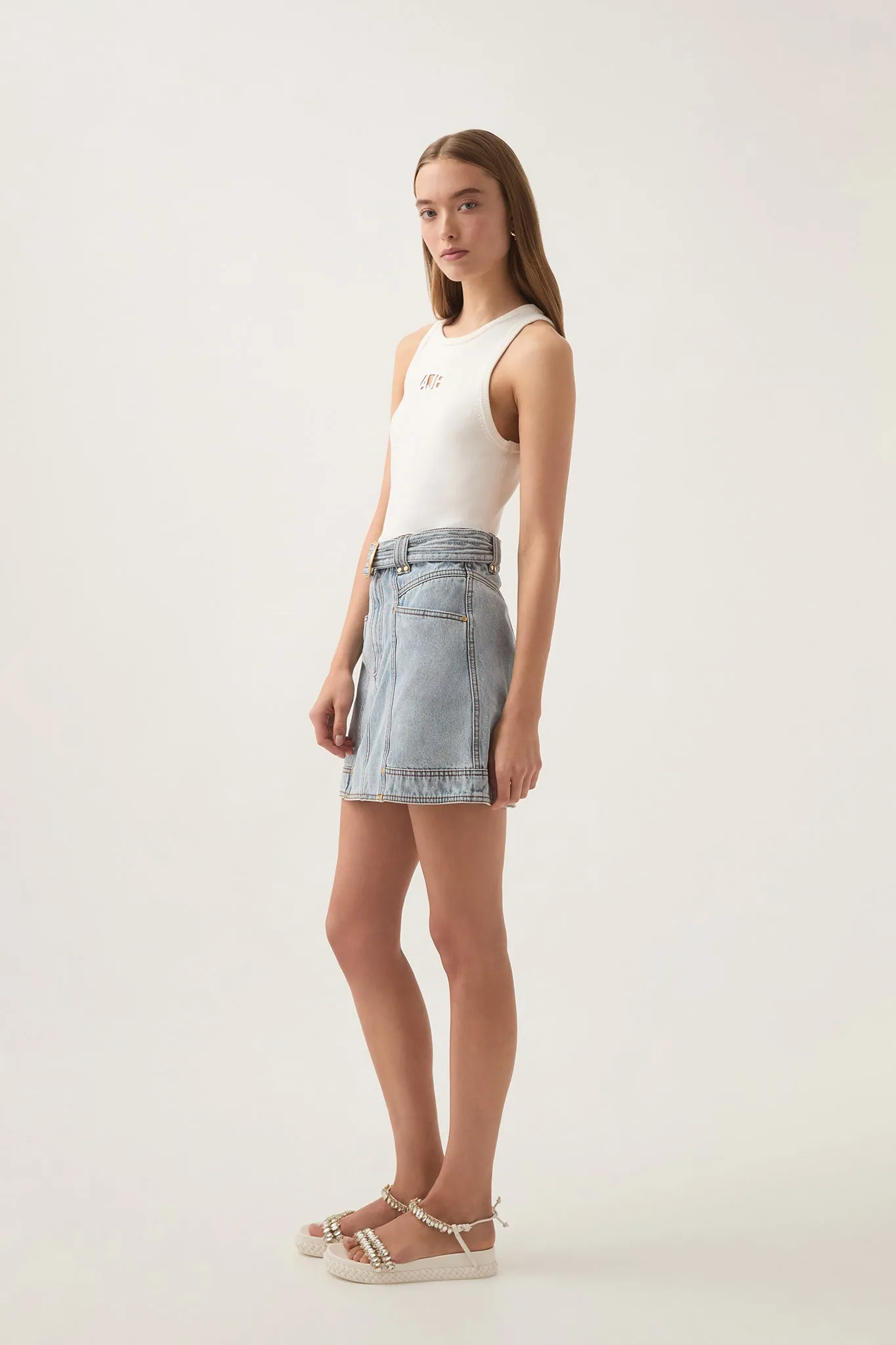 Ray Denim Mini Skirt