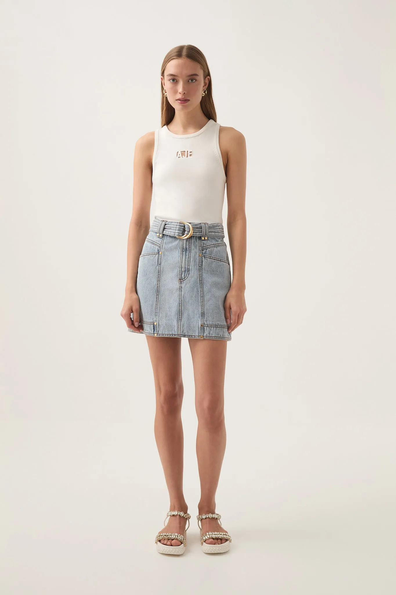 Ray Denim Mini Skirt