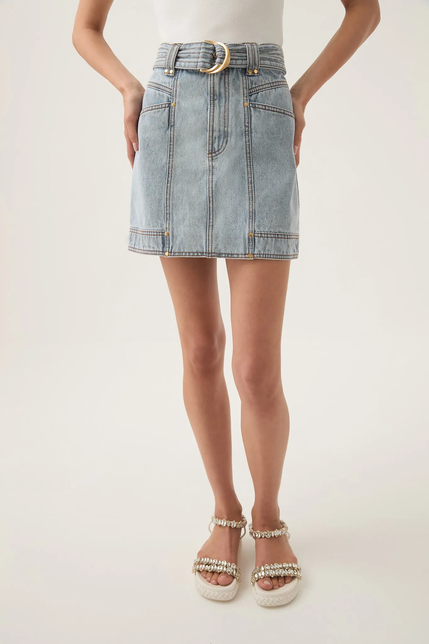 Ray Denim Mini Skirt