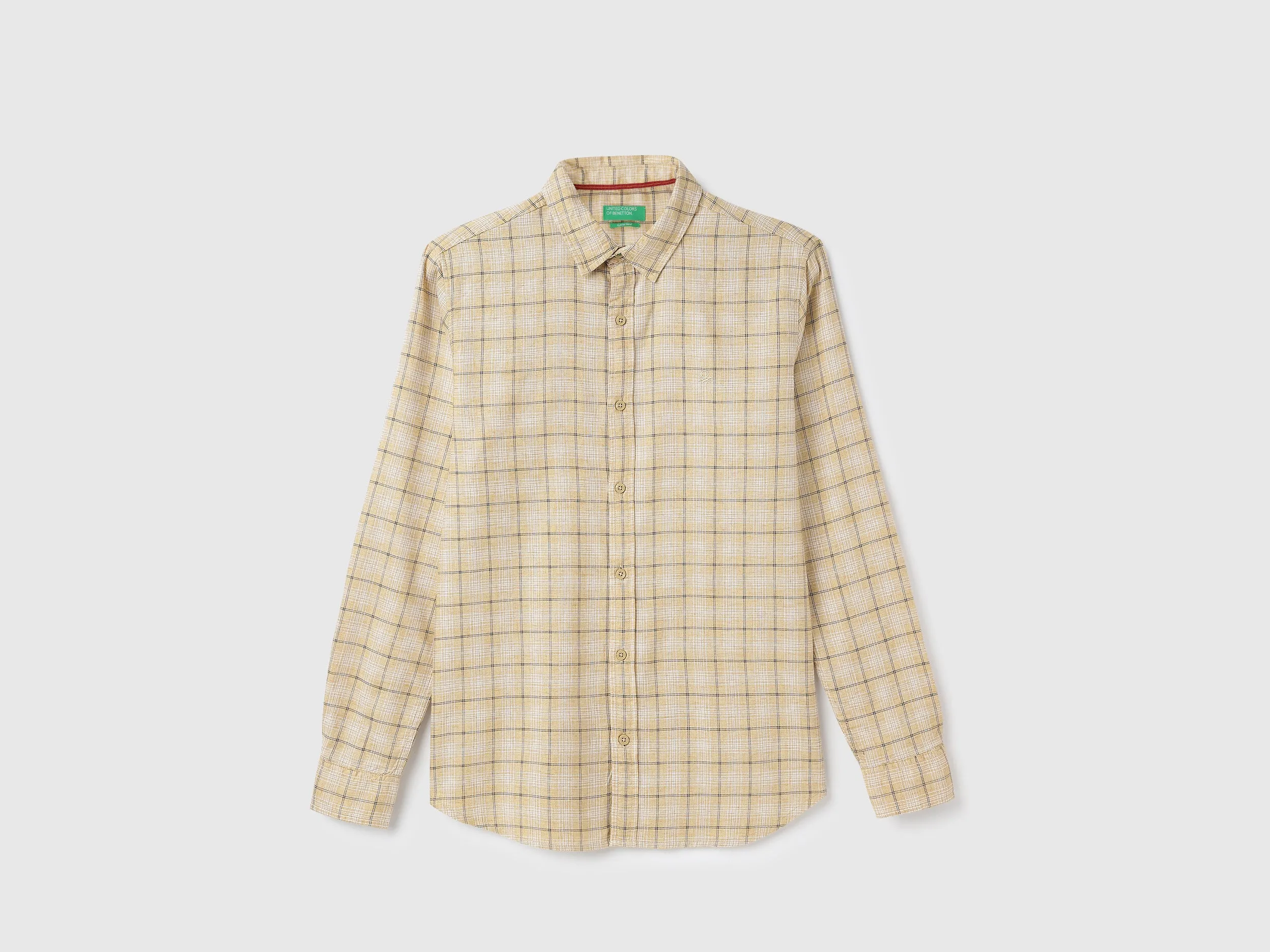 Regular Fit Spread Collar Checkered Shirts