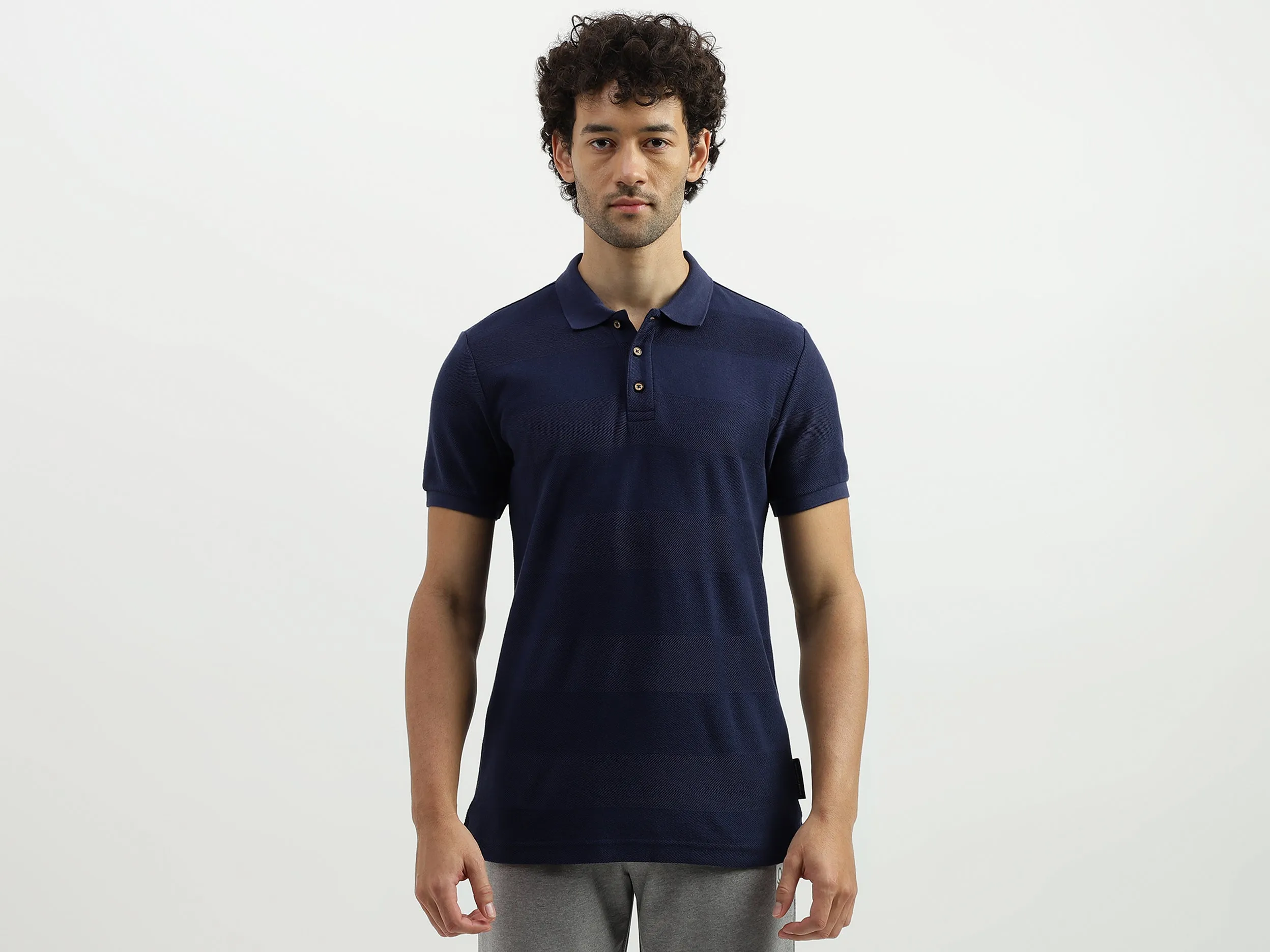 Regular Polo Neck Striped T-shirts