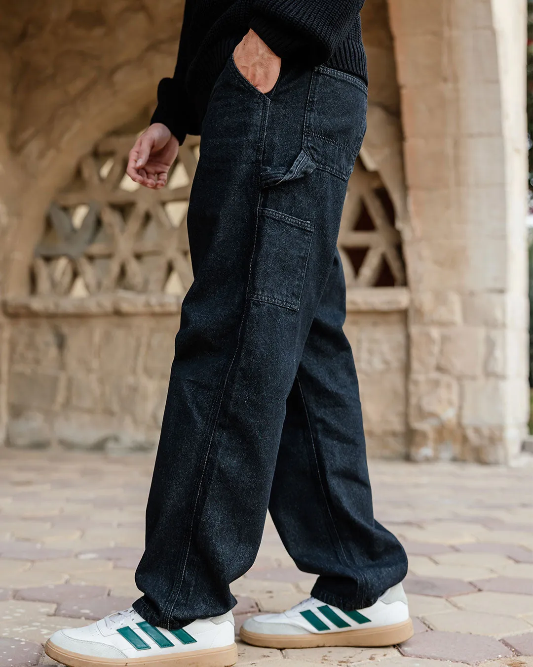 Relaxed Fit Men Denim Pants