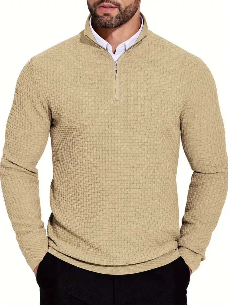 Relaxed Men's Quarter-Zip Sweater