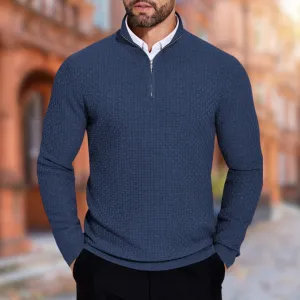 Relaxed Men's Quarter-Zip Sweater