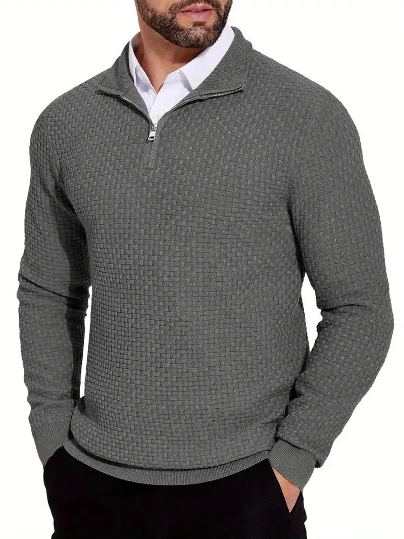 Relaxed Men's Quarter-Zip Sweater