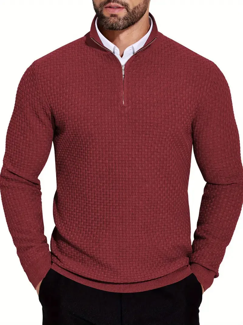 Relaxed Men's Quarter-Zip Sweater