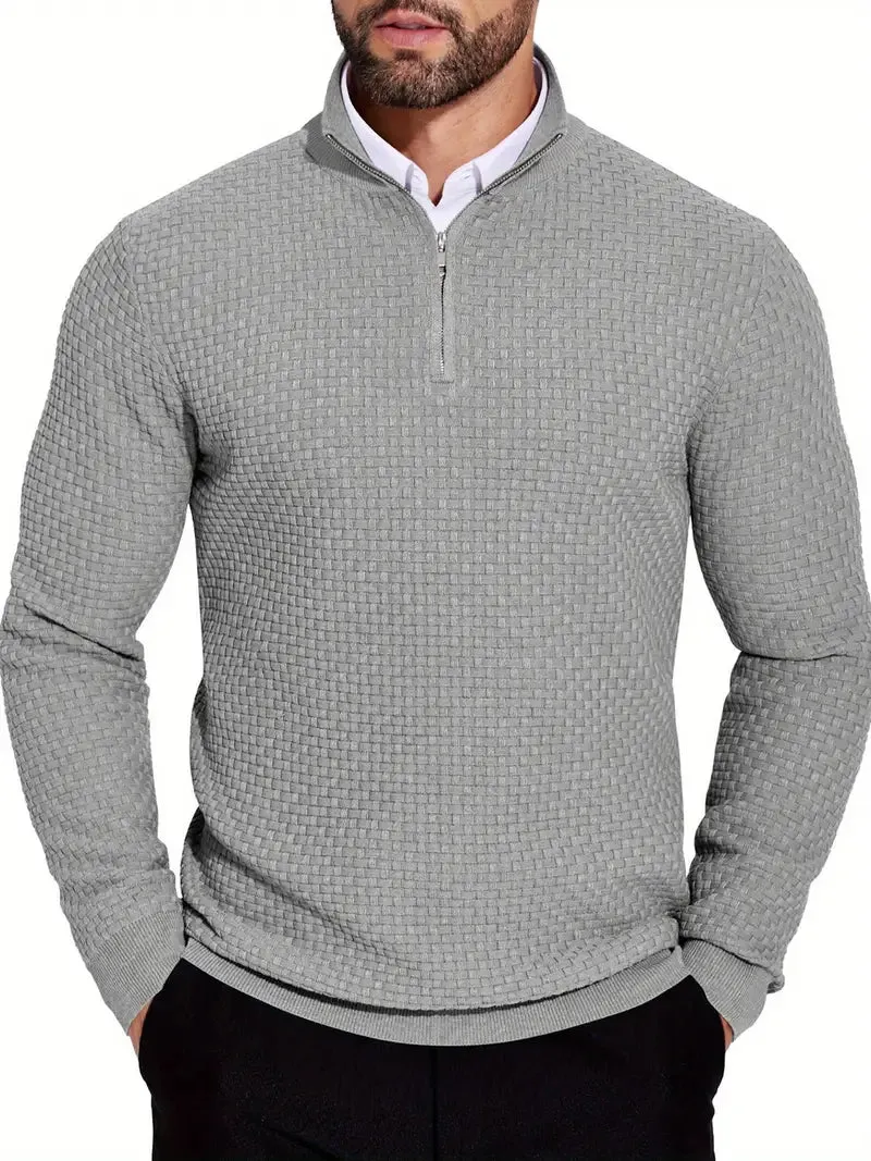 Relaxed Men's Quarter-Zip Sweater