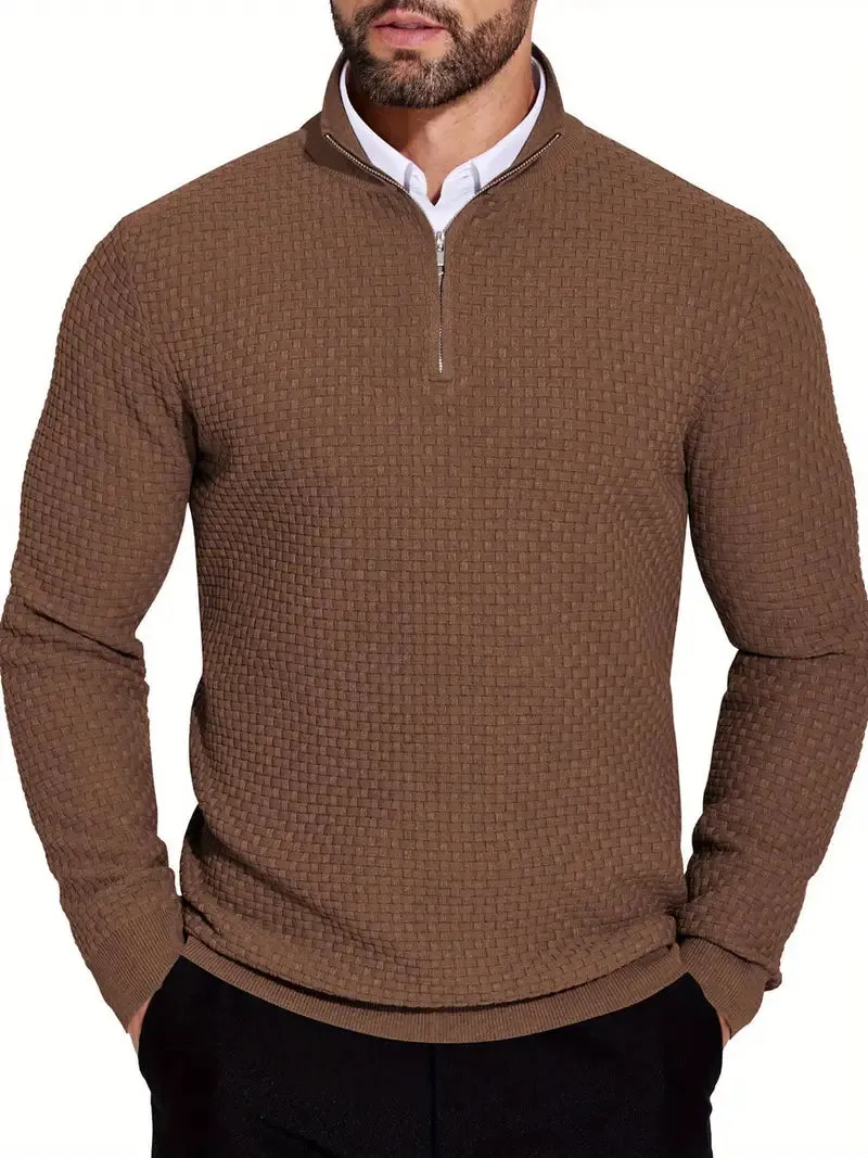 Relaxed Men's Quarter-Zip Sweater