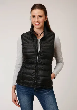 Roper Womens Parachute Down Fill Black 100% Nylon Softshell Vest