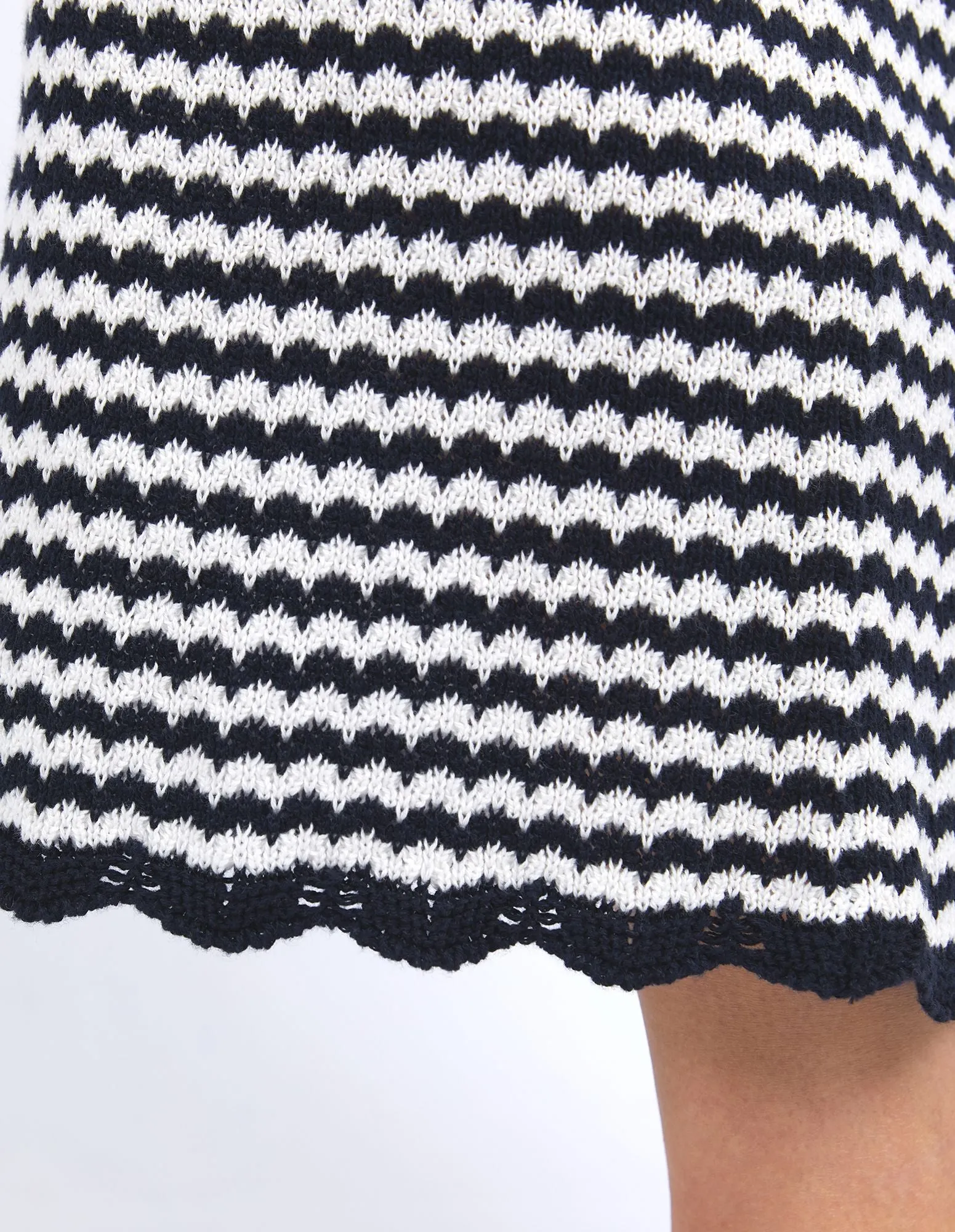 Rosie Stripe Skirt - Navy/White