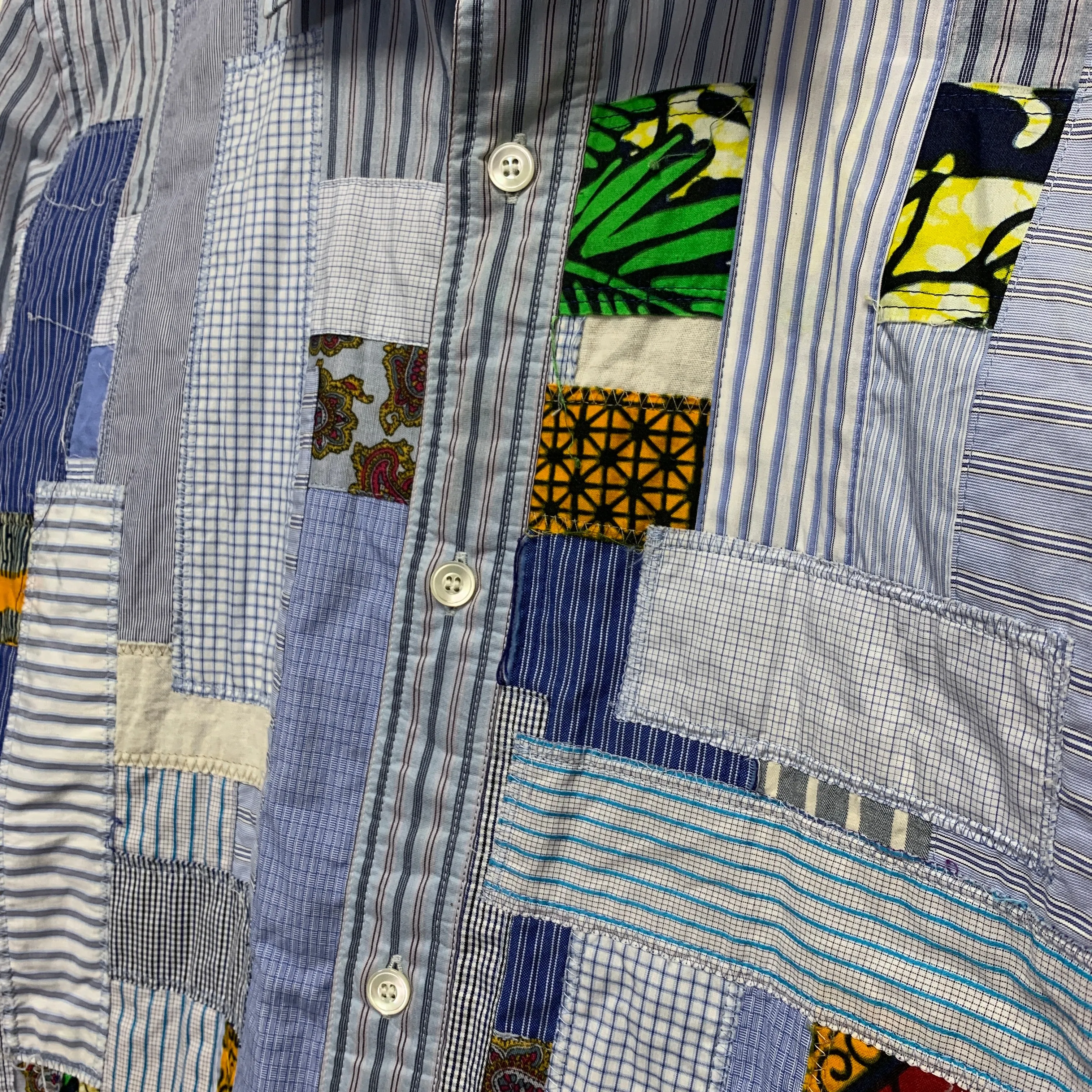 [S] COMME des GARCONS JUNYA WATANABE Patchwork Striped Shirt