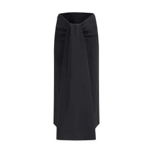 Sablier draped midi Skirt
