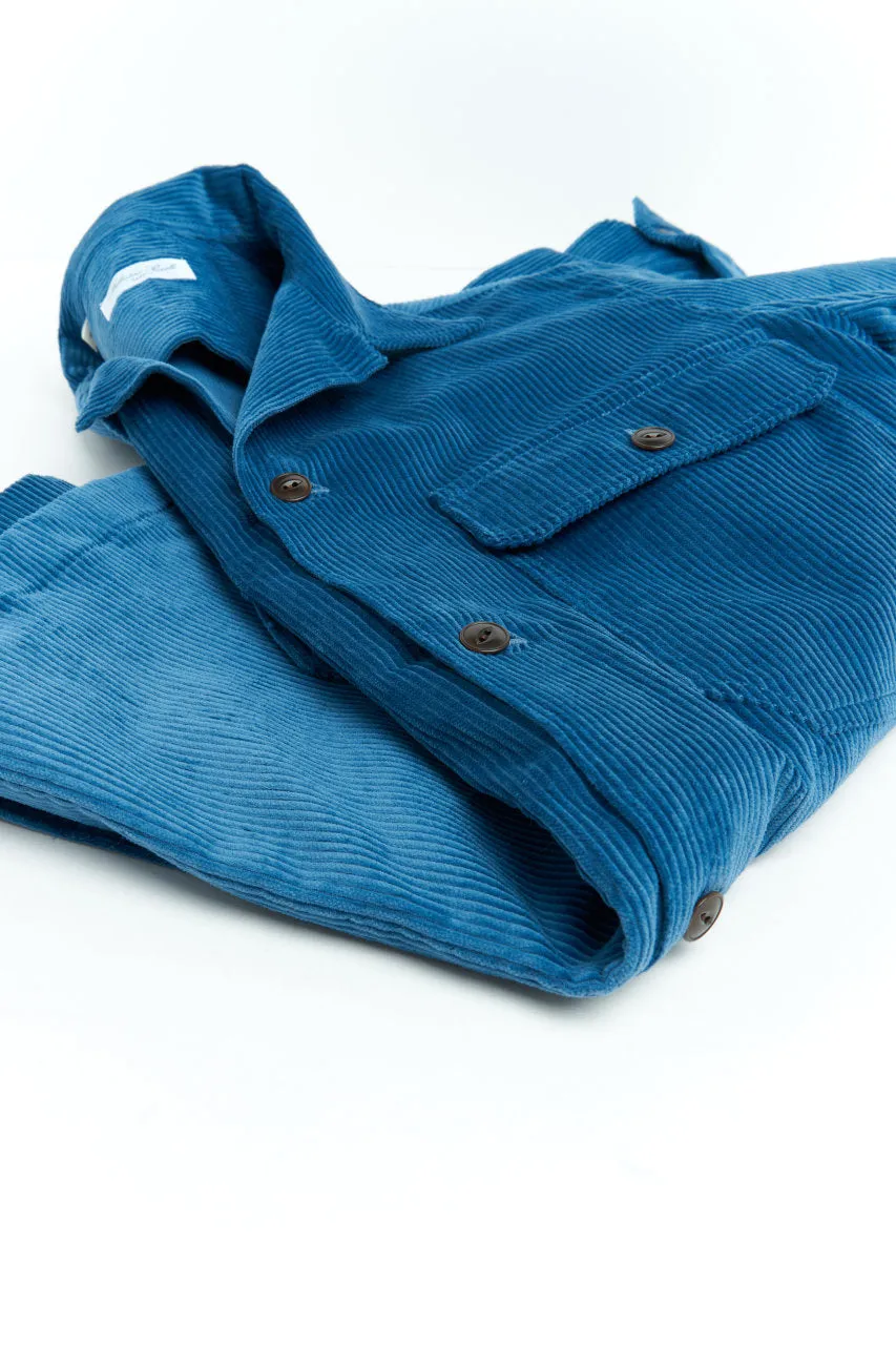 Salvatore Piccolo Overshirt Vietnam Corduroy Blue
