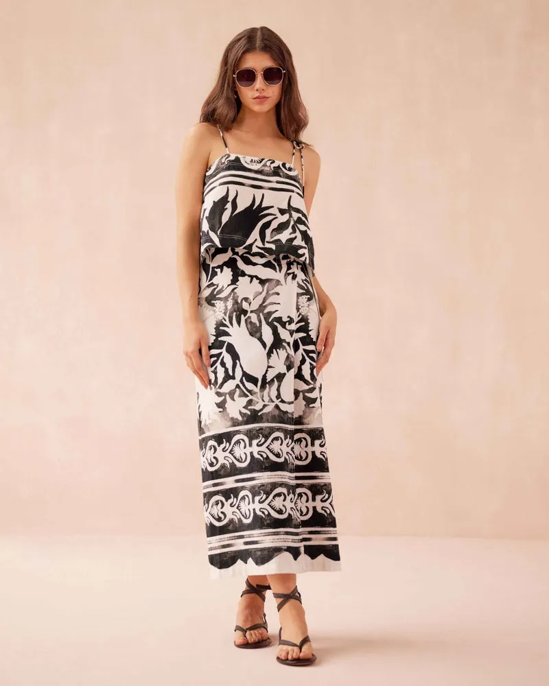 Sammi Midi Skirt - Delfina Caviar