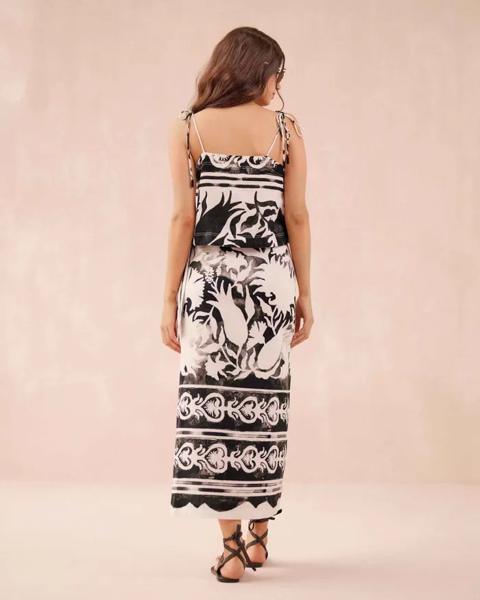 Sammi Midi Skirt - Delfina Caviar
