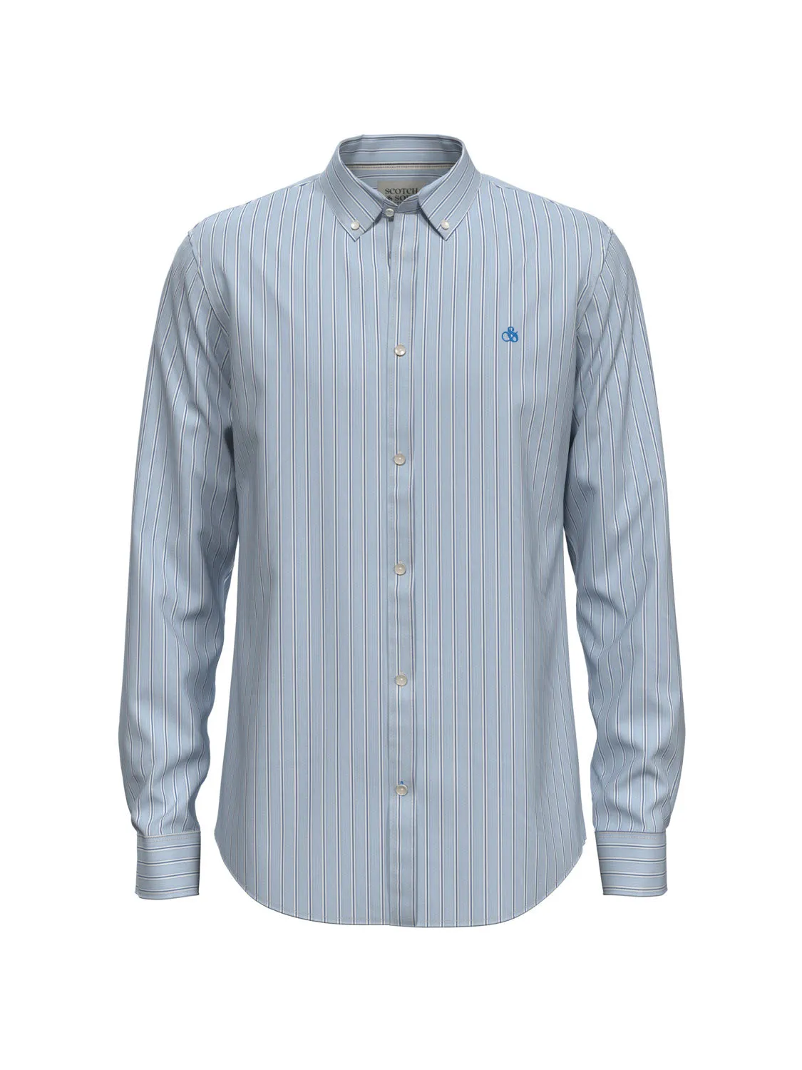 SCOTCH & SODA ESSENTIAL POPLIN STRIPE SHIRT 174521