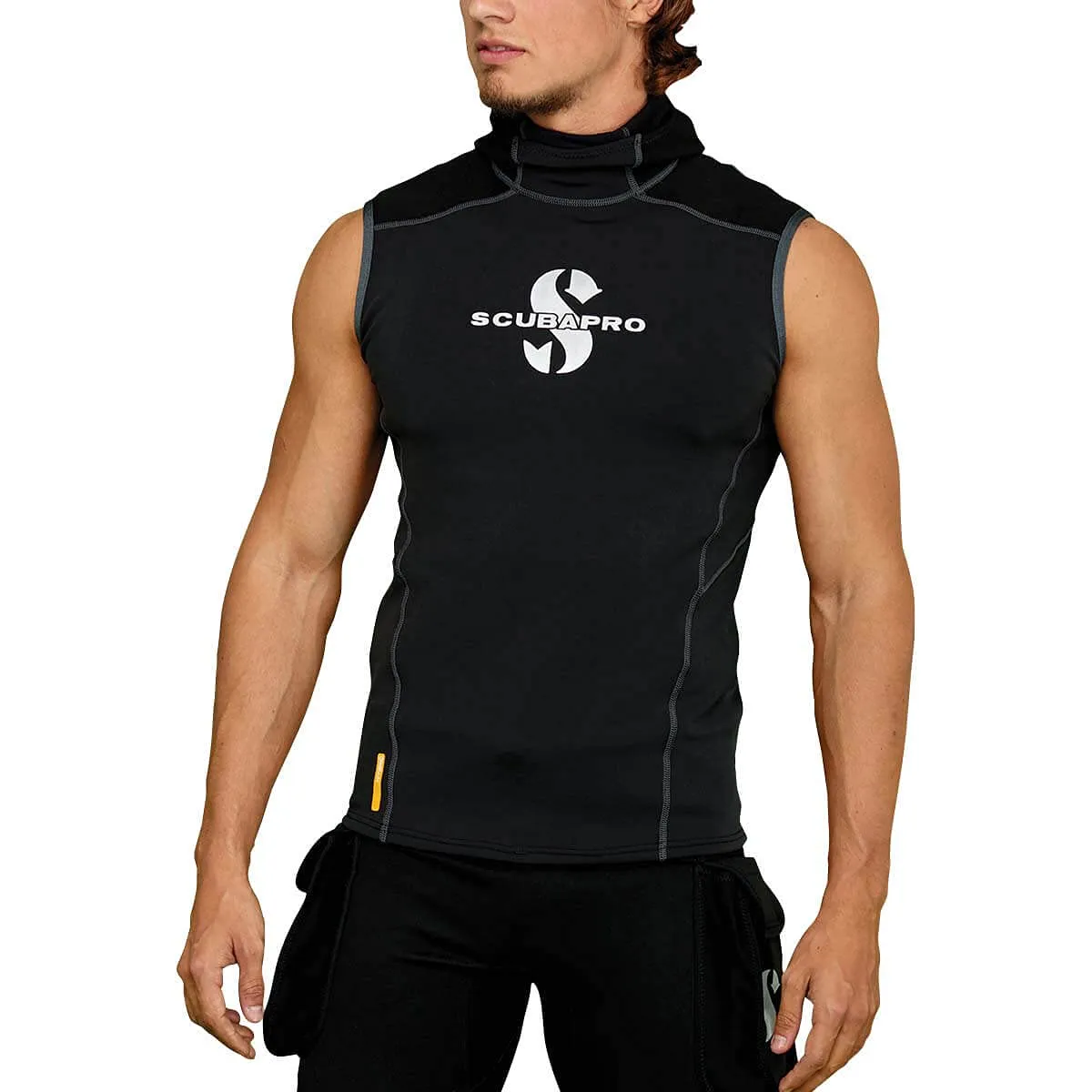 SCUBAPRO Men's 1mm Hybrid Hooded Diving Vest, Medium, Black