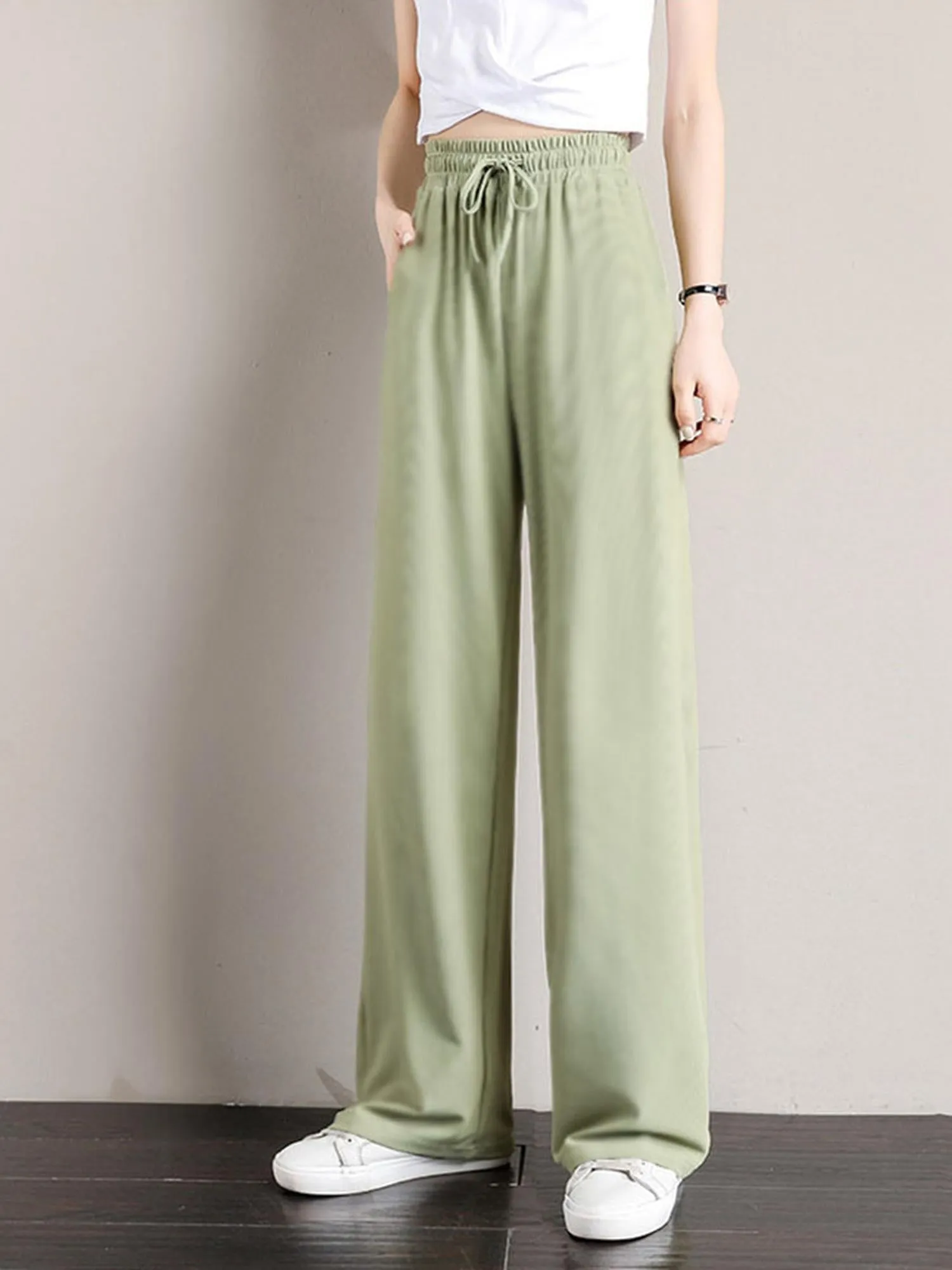 Sea Green Cozy Fit Flared Trousers