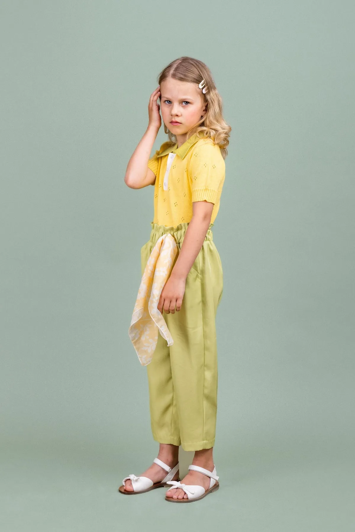 Seamless Knit Polo Shirt Lemonade, Yellow